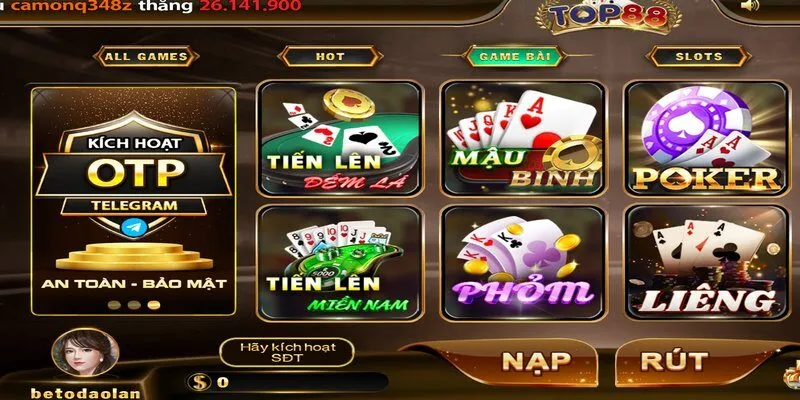 Game bài là sản phẩm ăn khách của thương hiệu Game bài là sản phẩm ăn khách của thương hiệu